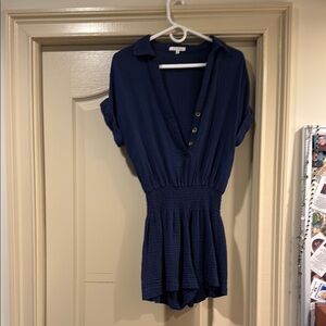 Z Supply Navy Blue Women's Shorts Romper